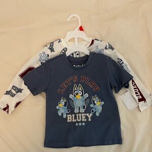 Bluey 2 pack Let's Play' Navy Graphic Tee - Kids